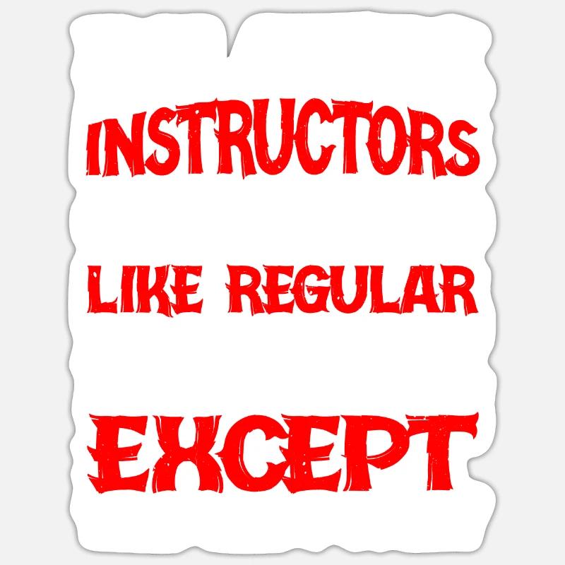 Pilates Instructors Can't Count - Sticker size S (10 x 10 cm) - white matte