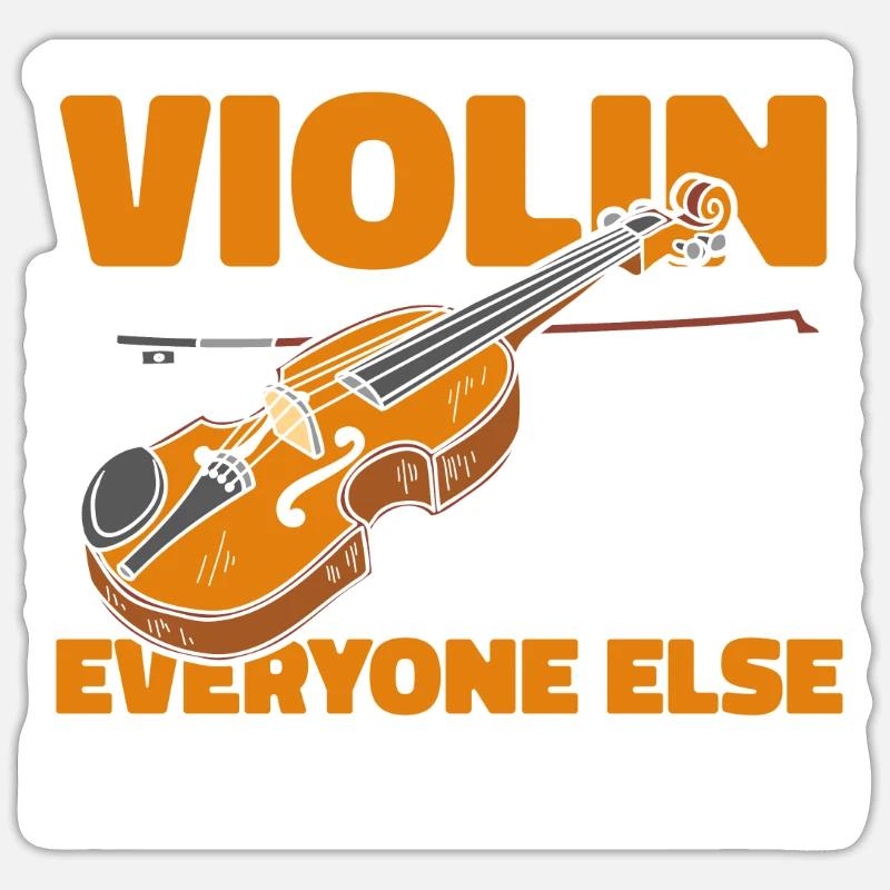 Violin Violin Sarcastic - Sticker size S (10 x 10 cm) - white matte
