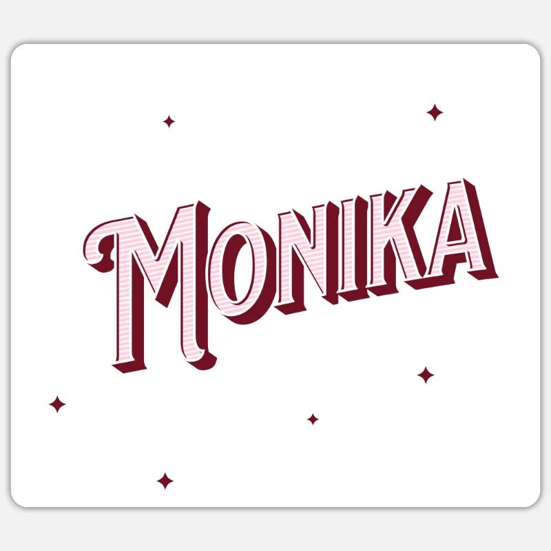 Monika name personalized - Sticker size S (10 x 10 cm) - white matte
