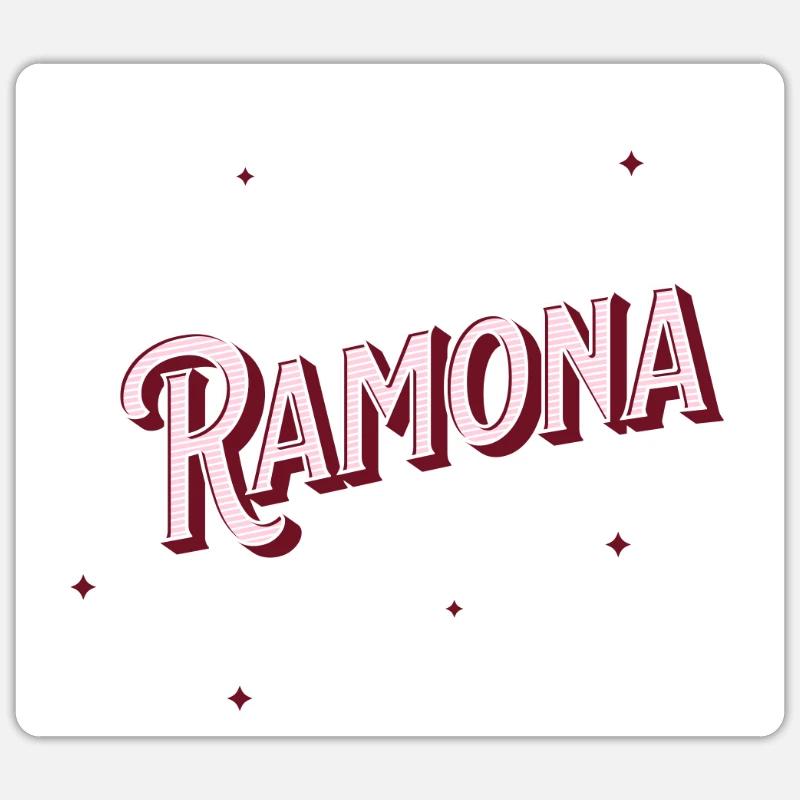 Ramona name personalized Sticker size S (10 x 10 cm)