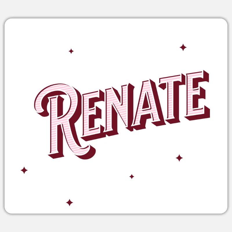 Renate name personalized - Sticker size S (10 x 10 cm) - white matte