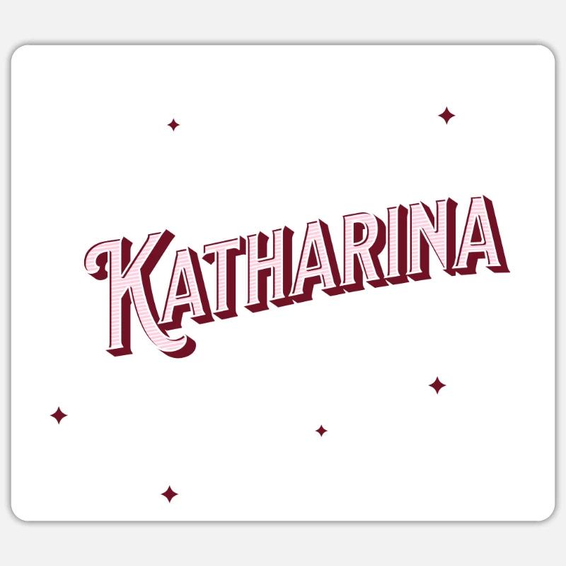 Katharina name personalized - Sticker size S (10 x 10 cm) - white matte