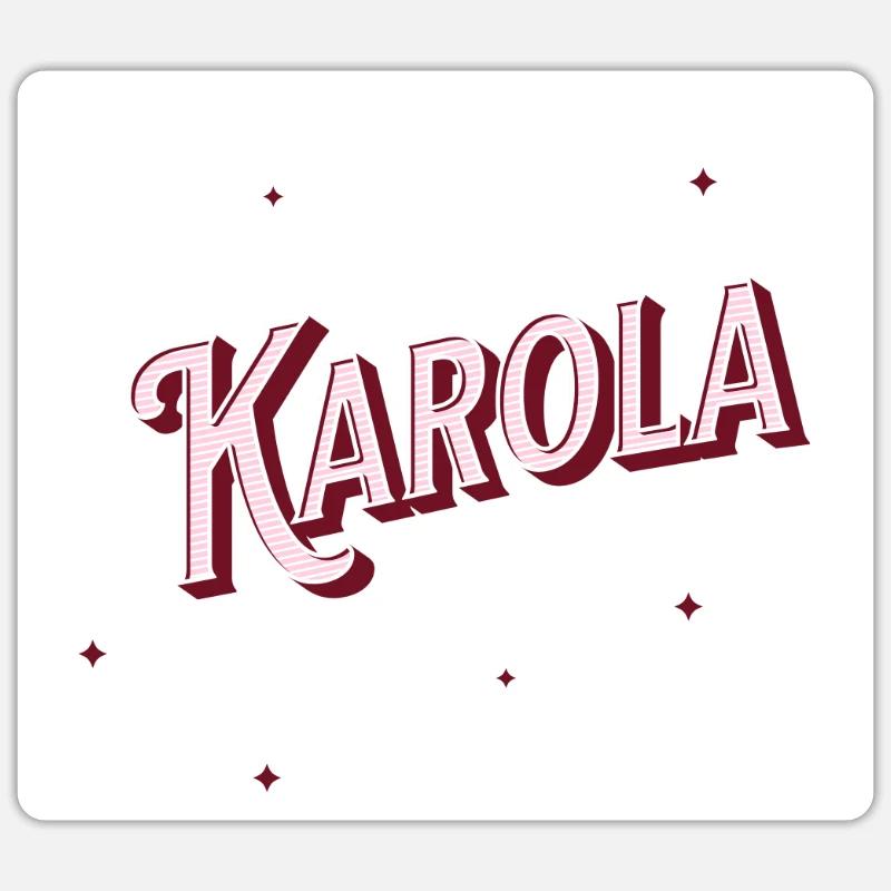 Karola name personalized - Sticker size S (10 x 10 cm) - white matte