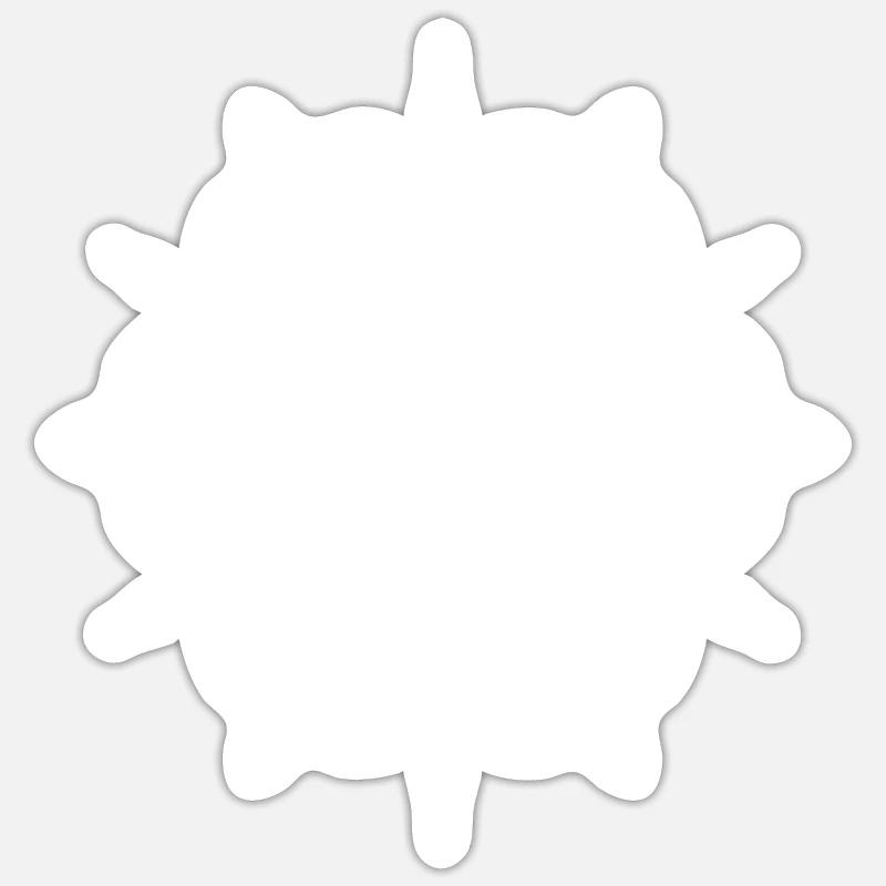 Fleurs Mandala - Sticker taille S (10 x 10 cm) - blanc mat