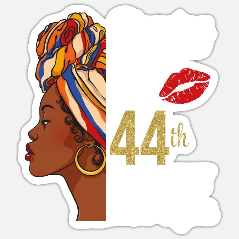 Entrer dans mon 44e anniversaire comme une reine Sticker taille S (10 x 10 cm)