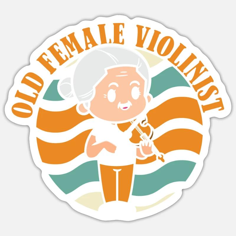 Violin Violin Cute - Sticker size S (10 x 10 cm) - white matte