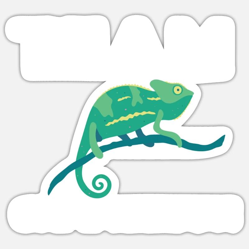 Équipe Chameleon - Sticker taille S (10 x 10 cm) - blanc mat