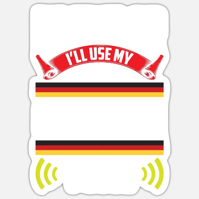 Sei Nett Oder Ich Benutze Meine Deutsche Stimme Sticker Größe S (10 x 10 cm)