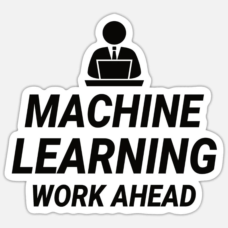 Deep Learning Machine Learning AI KI - Sticker Größe S (10 x 10 cm) - Mattweiß