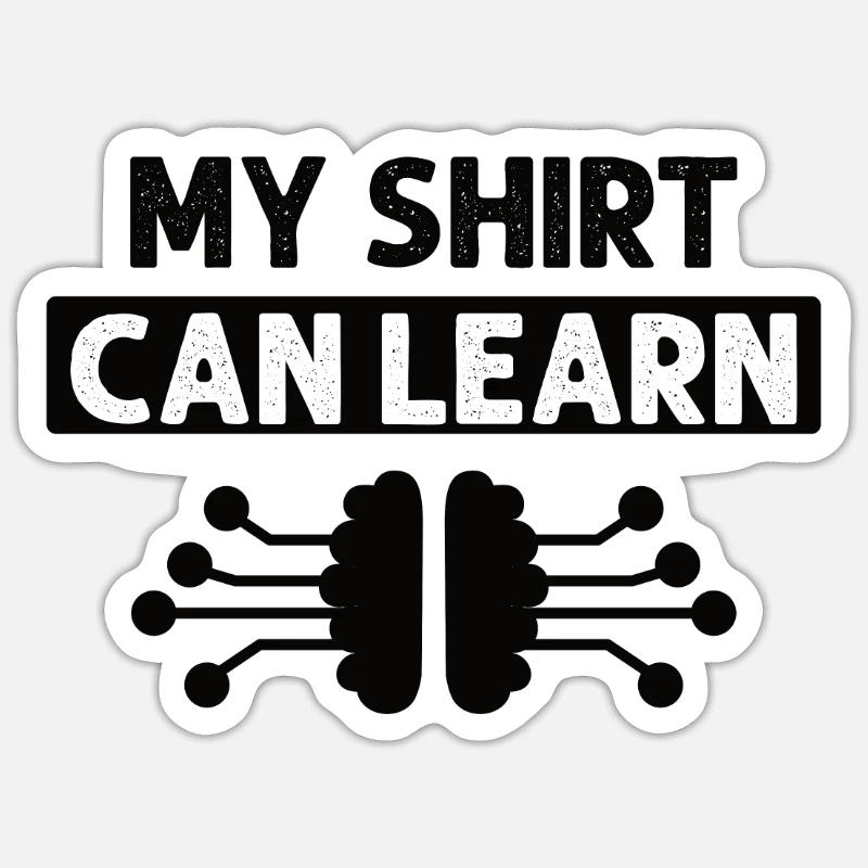 Deep Learning Machine Learning AI KI - Sticker Größe S (10 x 10 cm) - Mattweiß