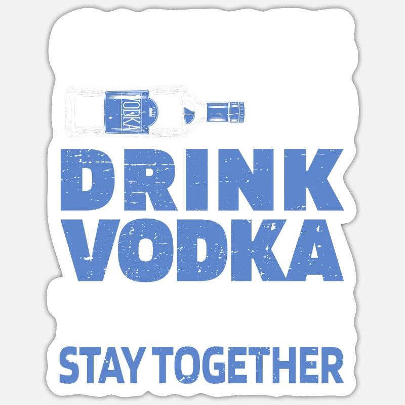 Vodka Vodka Pair - Sticker size S (10 x 10 cm) - white matte