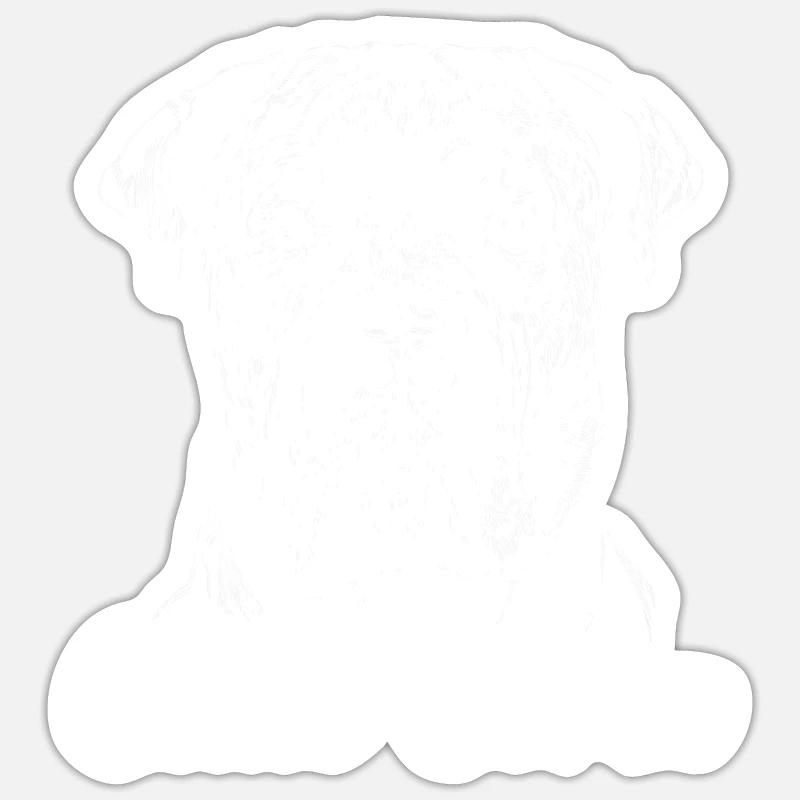 Cane Corso Hund - Sticker Größe S (10 x 10 cm) - Mattweiß