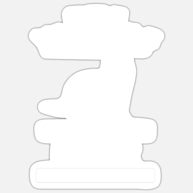 Loutre de mer - Sticker taille S (10 x 10 cm) - blanc mat