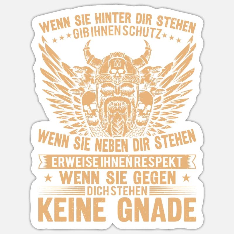 Wenn Sie Hinter Dir Stehen - Sticker Größe S (10 x 10 cm) - Mattweiß