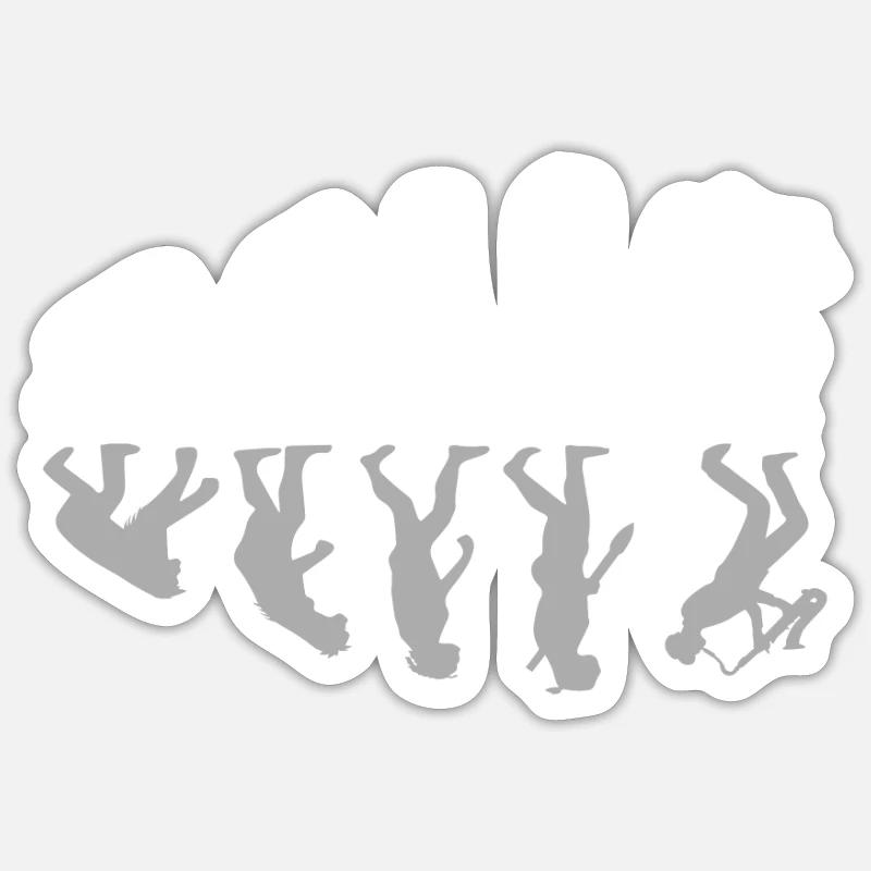 Drôle d’évolution humaine Saxophoniste Saxophone Jazz - Sticker taille S (10 x 10 cm) - blanc mat
