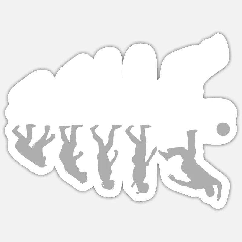 Human Evolution Bowling Bowler Pins Strike Sticker Größe S (10 x 10 cm)