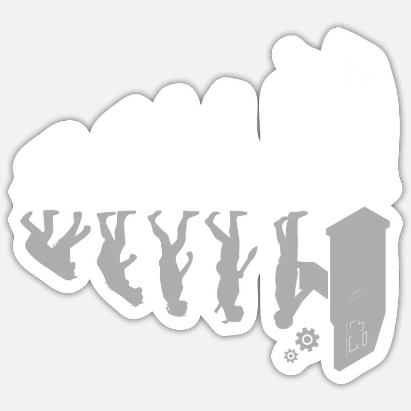 CNC Machine Operator Human Evolution Machinist Sticker Größe S (10 x 10 cm)