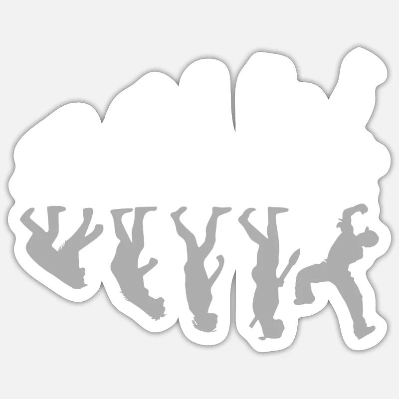 Breakdancing Human Evolution Dancer Breakdance Sticker taille S (10 x 10 cm)
