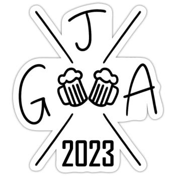 2023 Junggesellenabschied - Sticker Größe S (10 x 10 cm) - Mattweiß - Vorne