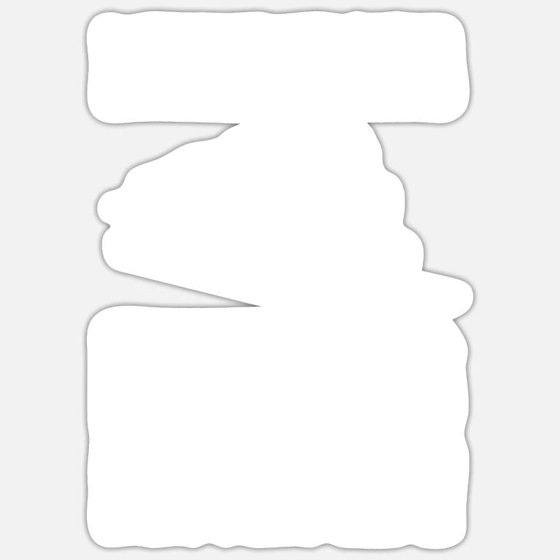 Engine driver train driver dog - Sticker size S (10 x 10 cm) - white matte