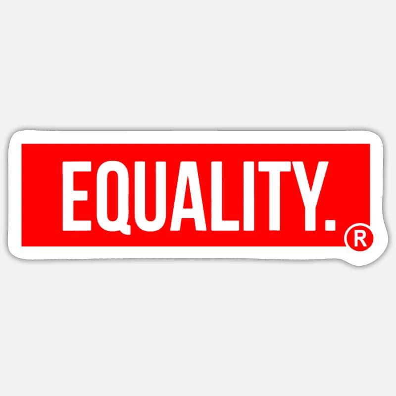 EQUALITY - Sticker size S (10 x 10 cm) - white matte