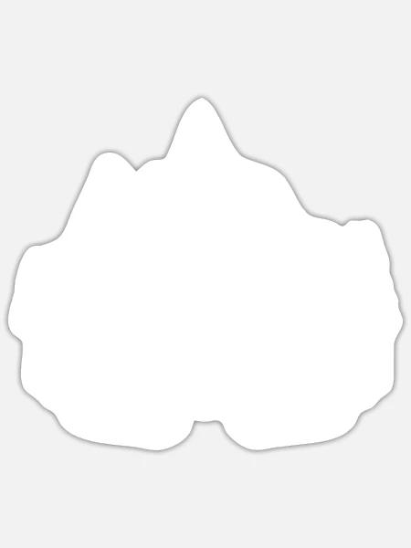 Skibrille Skifahrer Ski Berge Winter - Sticker Größe S (10 x 10 cm) - Mattweiß