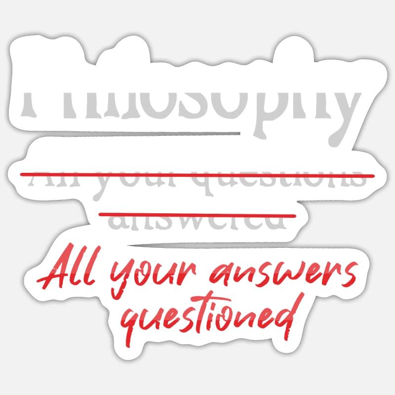 Philosophical question - Sticker size S (10 x 10 cm) - white matte
