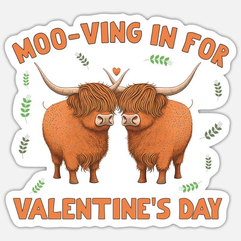 Je m’apprête pour la Saint-Valentin - Sticker taille S (10 x 10 cm) - blanc mat