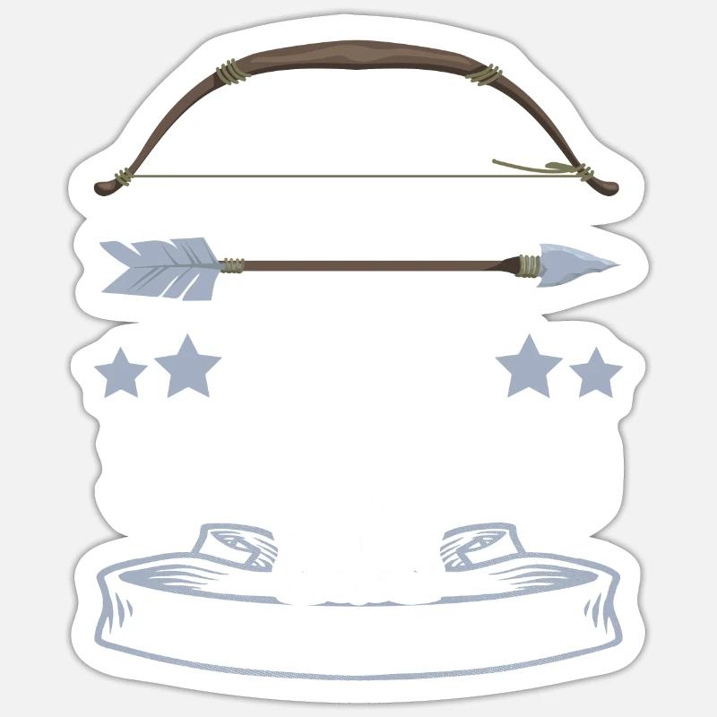 Bogenjagd Bogenjäger Hund Sticker Größe S (10 x 10 cm)