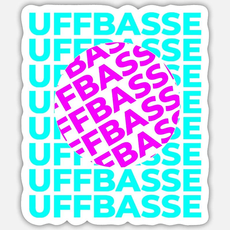 Uffbasse Design - Sticker taille S (10 x 10 cm) - blanc mat