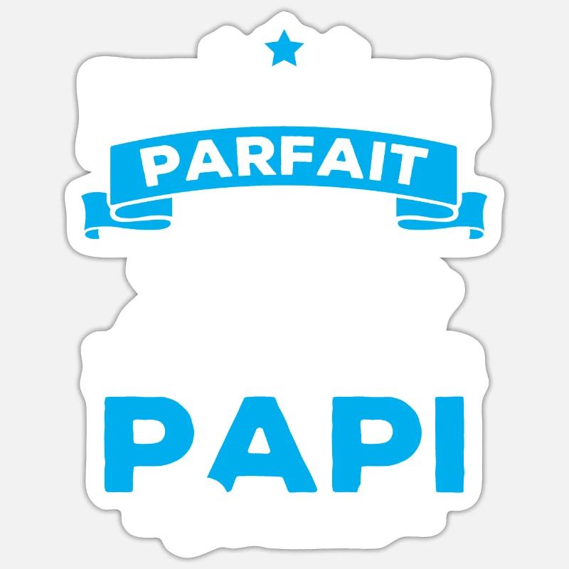 Je ne suis pas parfait meilleur papi du monde - Sticker taille S (10 x 10 cm) - blanc mat