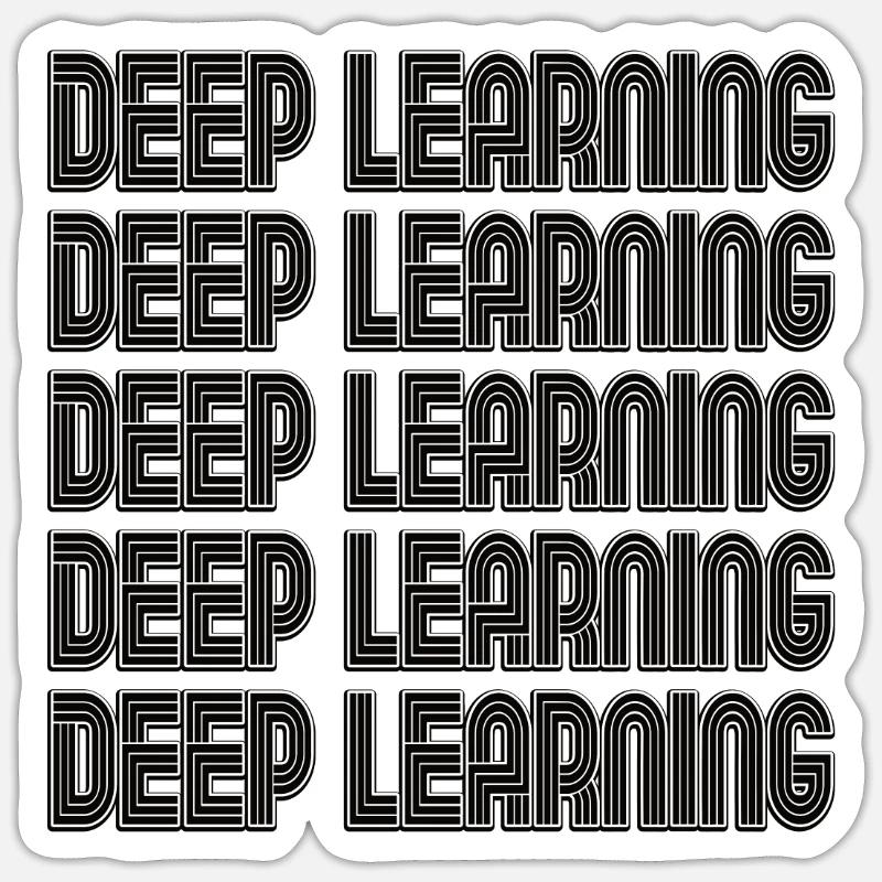 Deep Learning Machine Learning AI KI - Sticker Größe S (10 x 10 cm) - Mattweiß