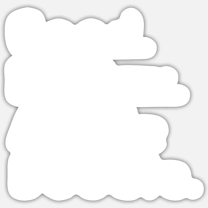 Aussiedoodle - Sticker taille S (10 x 10 cm) - blanc mat