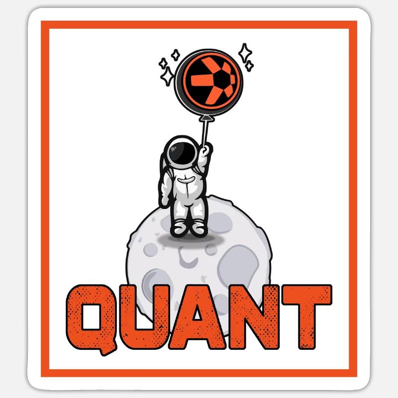 Quant Krypto Shirt Crypto Blockchain Geld Geschenk Sticker Größe S (10 x 10 cm)