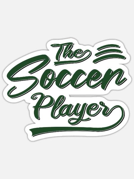 the soccer player - Sticker Größe S (10 x 10 cm) - Mattweiß