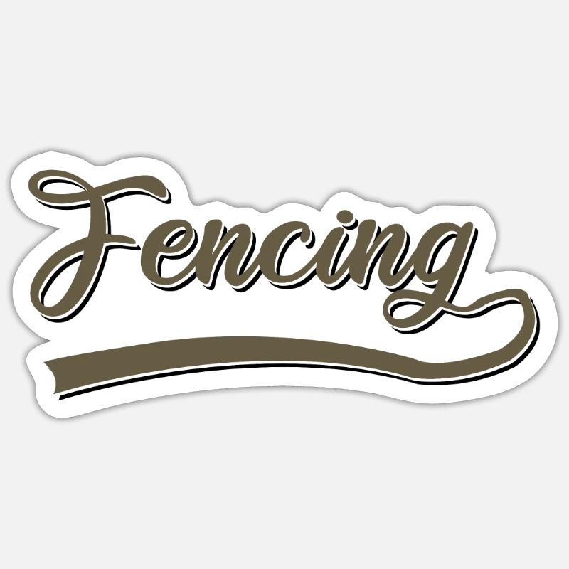 Fechten Sticker Größe S (10 x 10 cm)