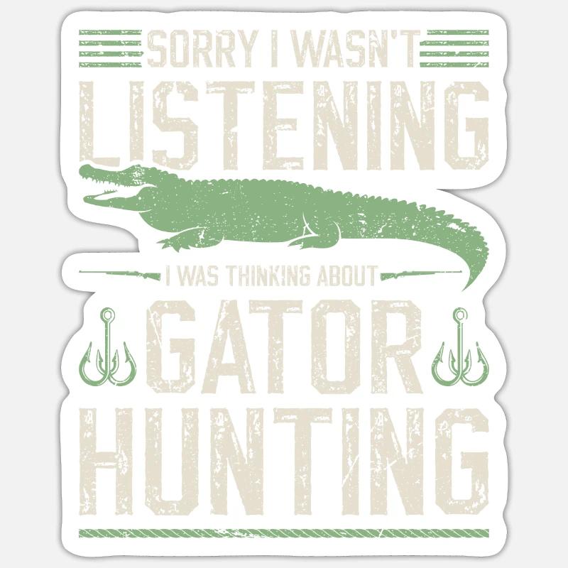 Chasseur d’alligators, penser à la chasse au gator Sticker taille S (10 x 10 cm)