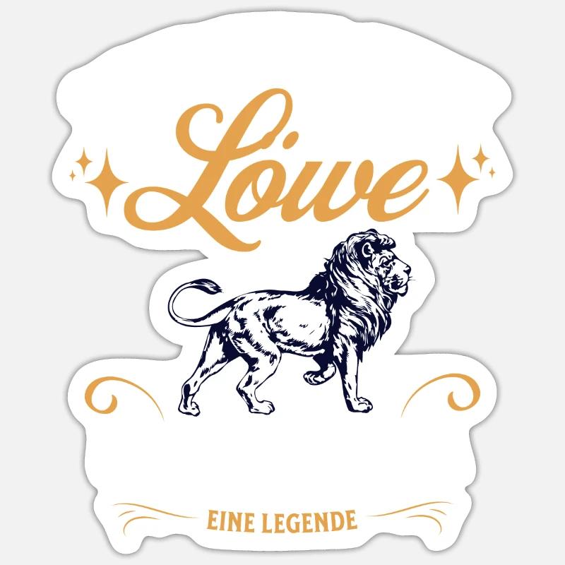 Sternzeichen Geschenke Löwe Spruch Sticker Größe S (10 x 10 cm)