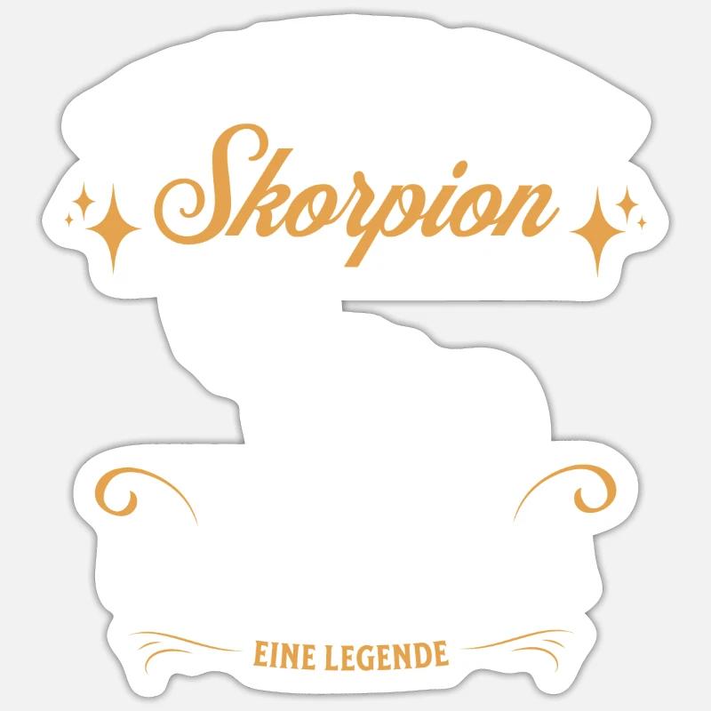 Sternzeichen Geschenke Skorpion Spruch - Sticker Größe S (10 x 10 cm) - Mattweiß