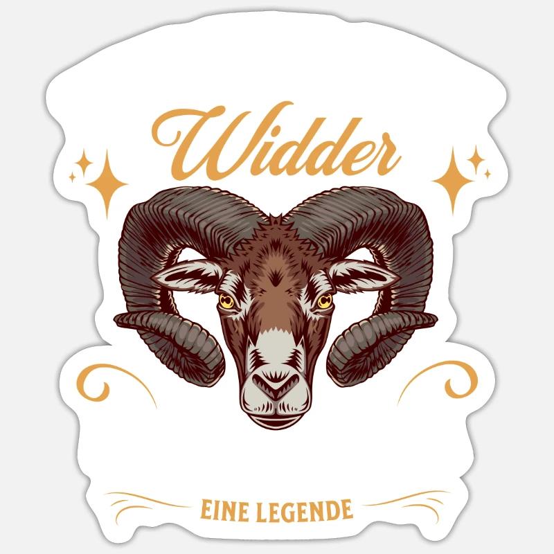Sternzeichen Geschenke Widder Spruch Sticker Größe S (10 x 10 cm)