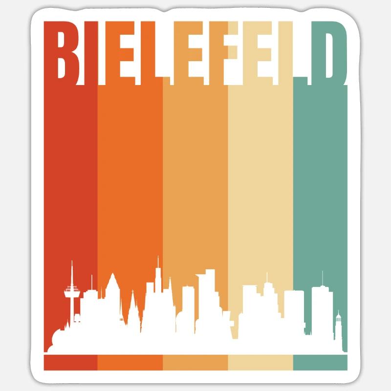 Bielefeld - Sticker taille S (10 x 10 cm) - blanc mat