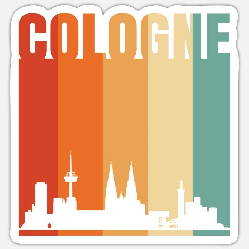 Cologne - Sticker size S (10 x 10 cm) - white matte