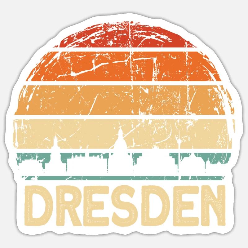 Dresden - Sticker size S (10 x 10 cm) - white matte