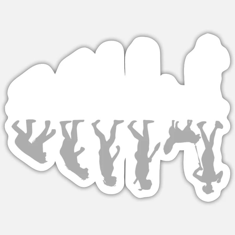 Human Evolution Dog Mom Pet Owner Doggy Lover - Sticker Größe S (10 x 10 cm) - Mattweiß