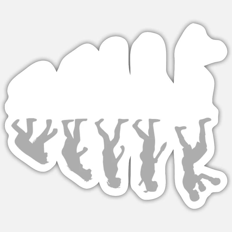 Human Evolution Boxer Boxing Lover Kickboxing - Sticker Größe S (10 x 10 cm) - Mattweiß