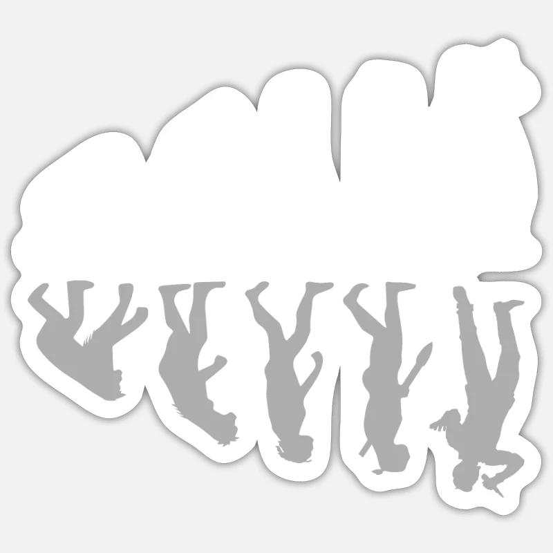 Human Evolution Chanteur Chantant Mélomane - Sticker taille S (10 x 10 cm) - blanc mat