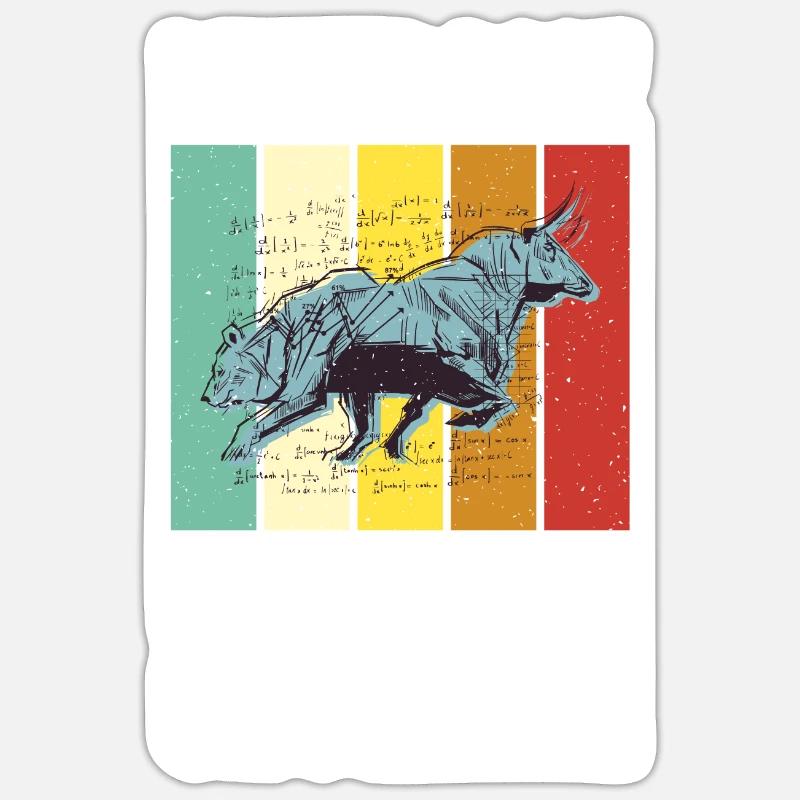 Conception cool de négociation d’actions avec Sticker taille S (10 x 10 cm)