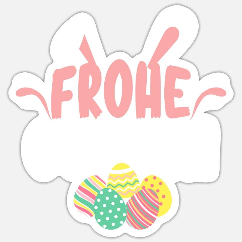 Frohe Ostern Sticker Größe S (10 x 10 cm)