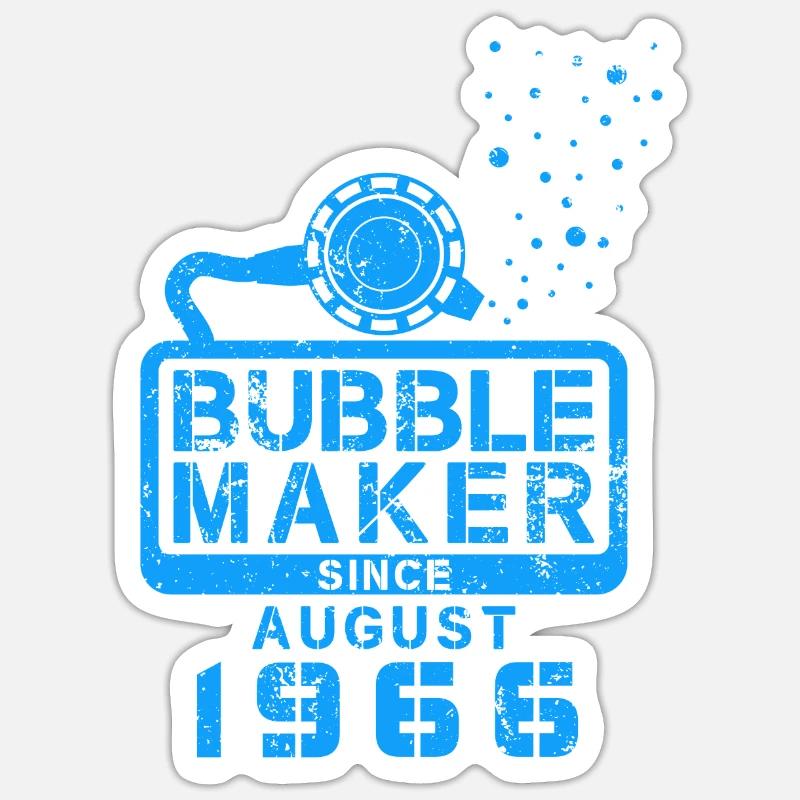 Diver Birthday Bubblemaker since August 1966 Sticker size S (10 x 10 cm)