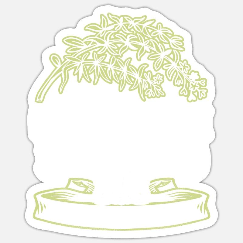 Thyme Herb Dog - Sticker size S (10 x 10 cm) - white matte